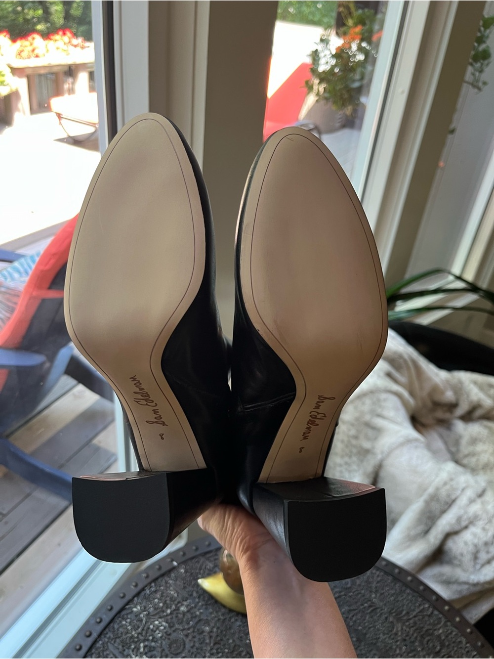 NEW SAM EDELMAN SIGNATURE COLLECTION DONNA BLACK LEATHER BOOTIES 8 - Picture 13 of 13